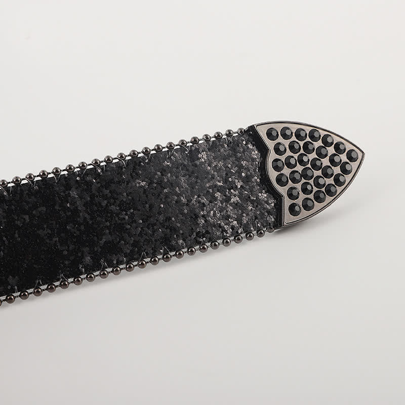 Cintura in pelle con fibbia a forma di competizione e rivetti a forma di teschio dei cartoni animati