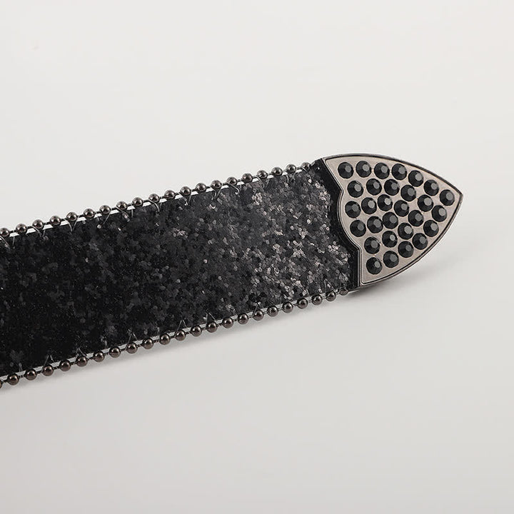 Cintura in pelle con fibbia a forma di competizione e rivetti a forma di teschio dei cartoni animati