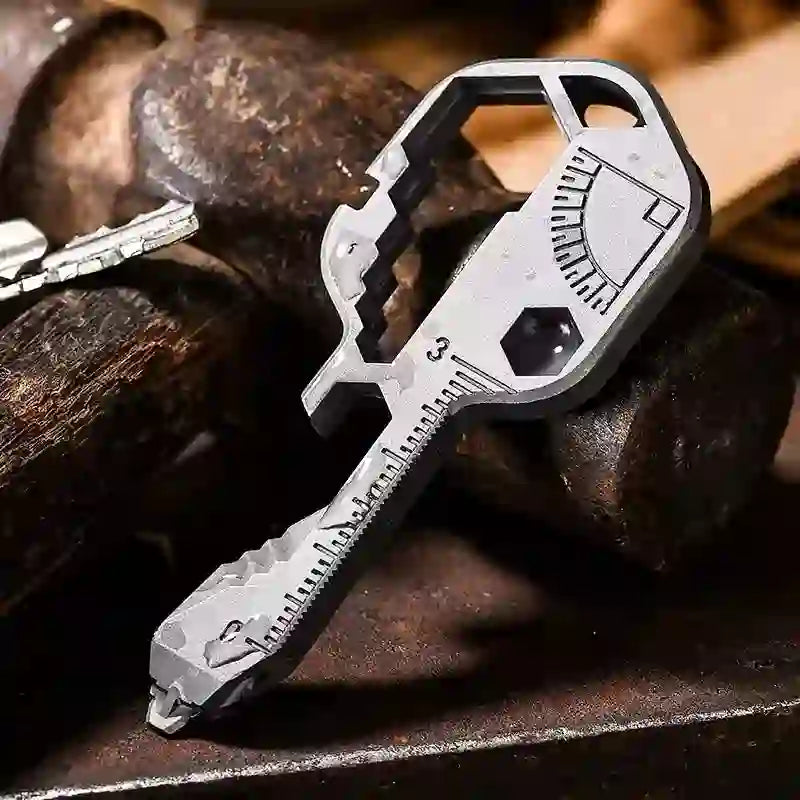 Mini Utility 11 in 1 Portachiavi con utensili comuni a forma di chiave