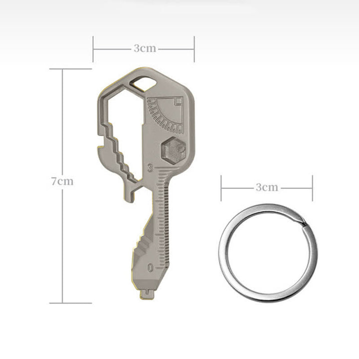 Mini Utility 11 in 1 Portachiavi con utensili comuni a forma di chiave