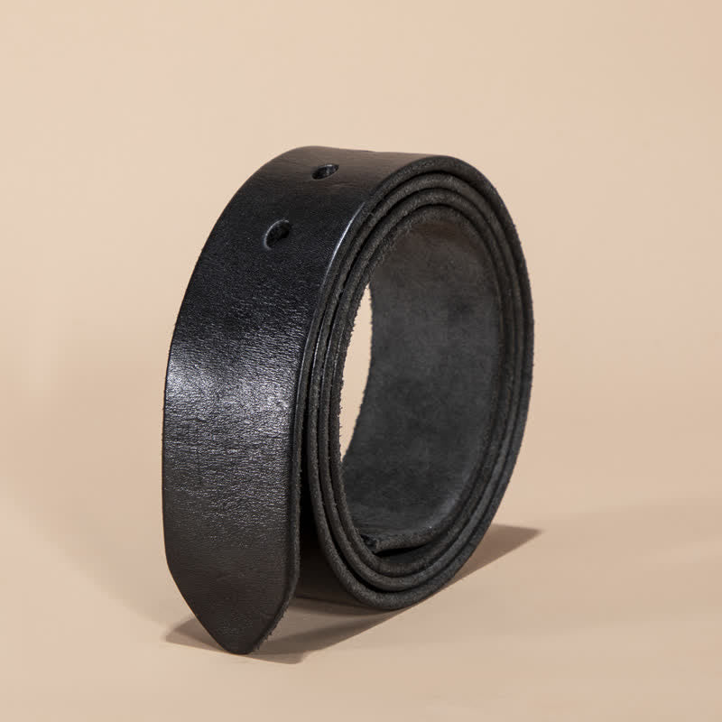 Cinturino per cintura in vera pelle senza fibbia - Nero - 46 - image 6