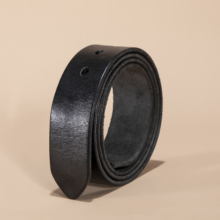 Cinturino per cintura in vera pelle senza fibbia - Nero - 46 - image 6