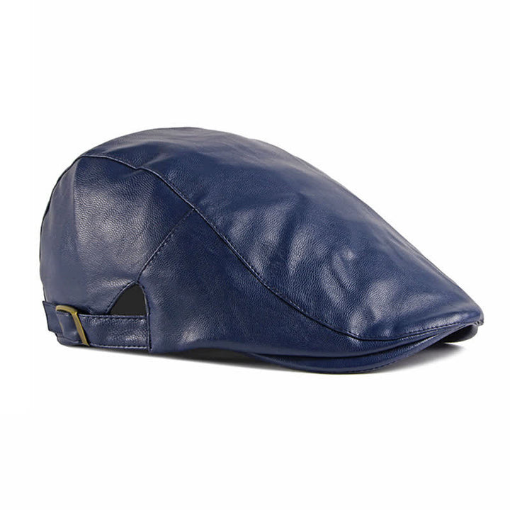 Cappello basco classico in pelle tinta unita Ivy