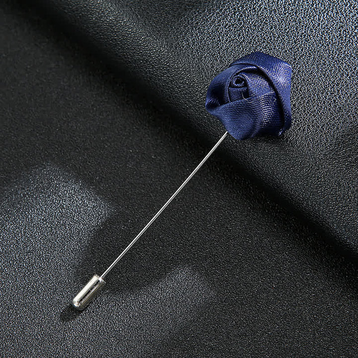 Set di 3 papillon da uomo con motivo Paisley blu navy e tasca