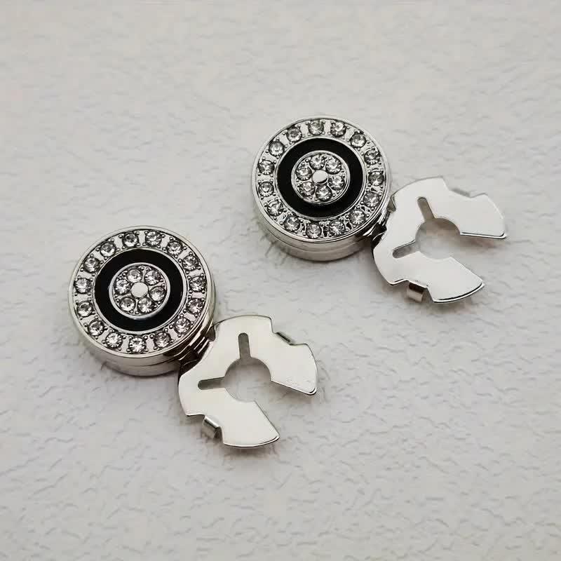 Set di gemelli da uomo con bottoni a pressione eleganti e originali, 1 paio