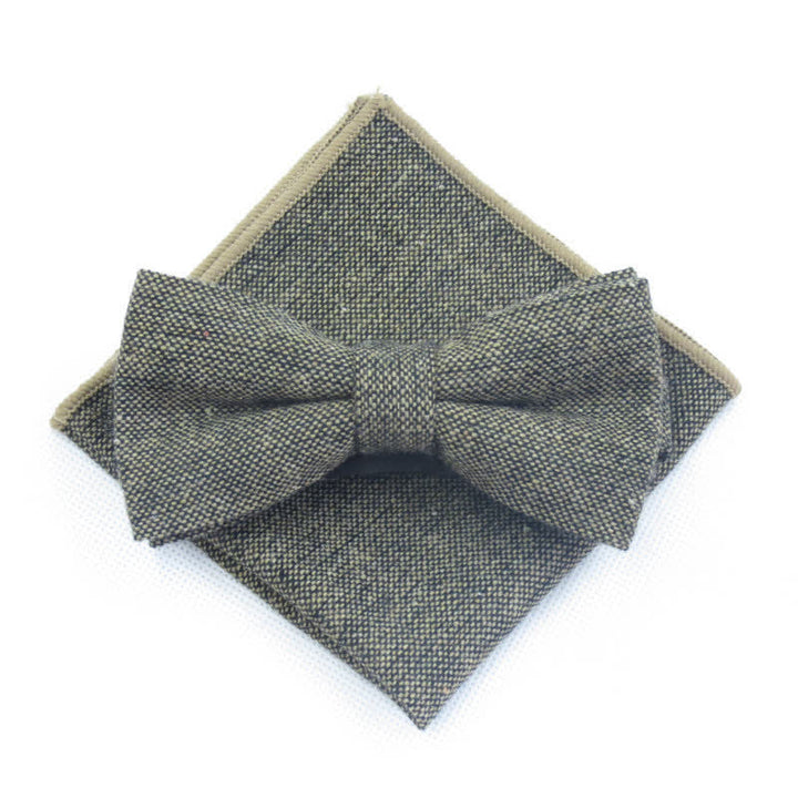 Set di 3 cravatte a farfalla in lana imitazione tinta unita da uomo