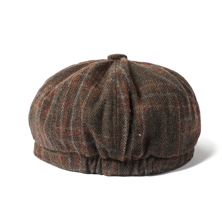 Cappello basco ottagonale da cowboy scozzese vintage da uomo