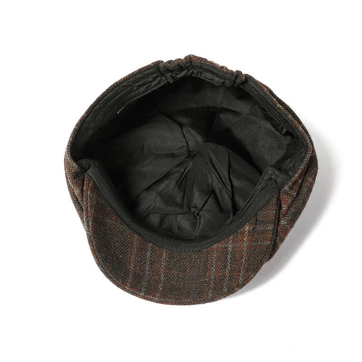 Cappello basco ottagonale da cowboy scozzese vintage da uomo