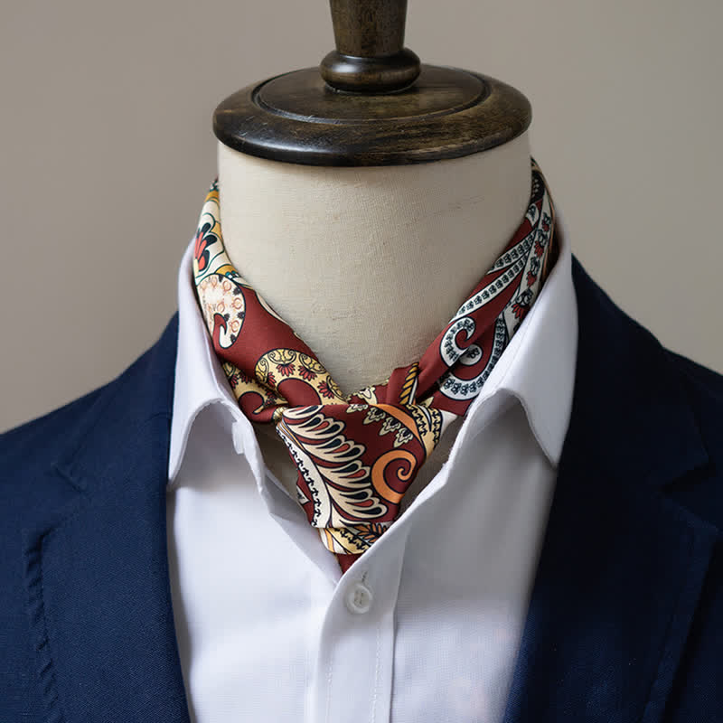 Grande ed elegante sciarpa quadrata stampata Paisley classica in stile britannico