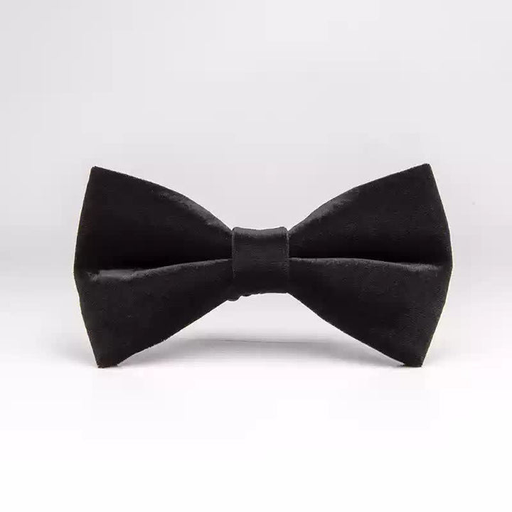 Papillon da uomo in velluto nero a doppio strato