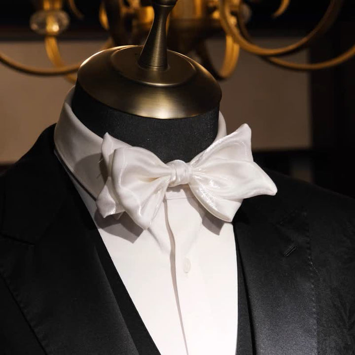 Papillon da uomo con cigno bianco perla grazioso