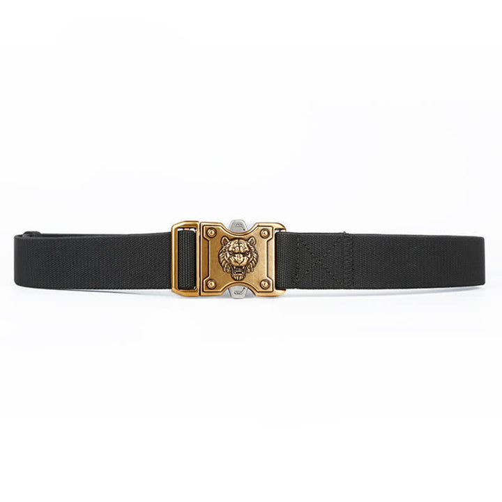 Cintura da uomo in nylon con chiusura a sgancio rapido e doppia fessura "Tigre d'oro"