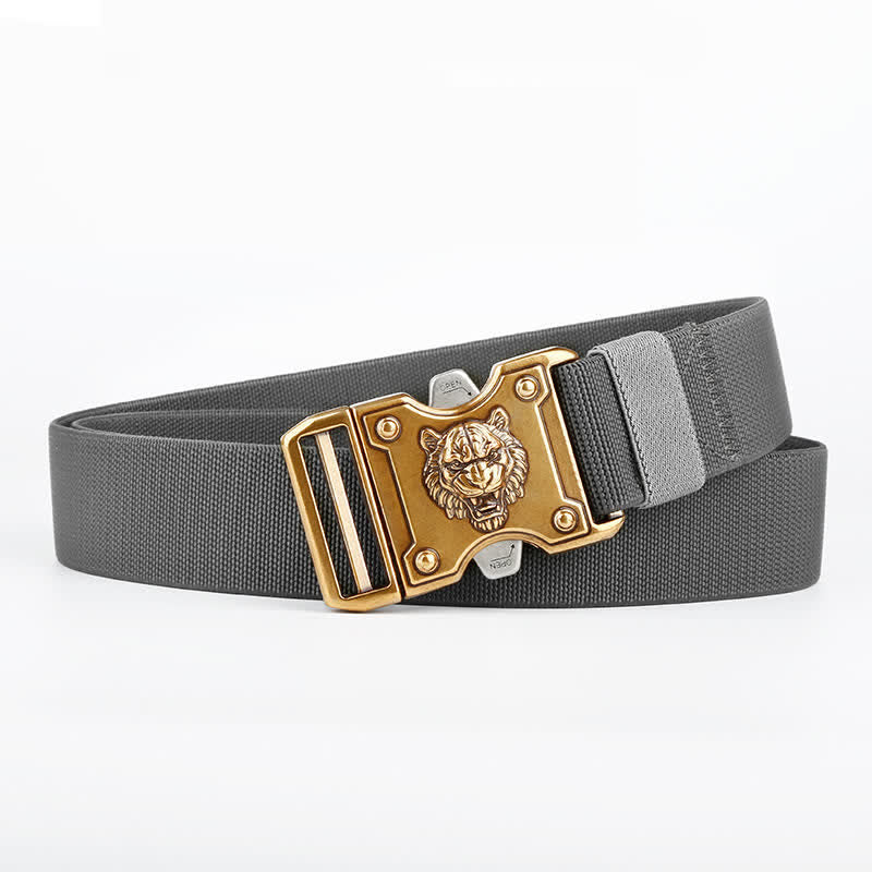 Cintura da uomo in nylon con chiusura a sgancio rapido e doppia fessura "Tigre d'oro"