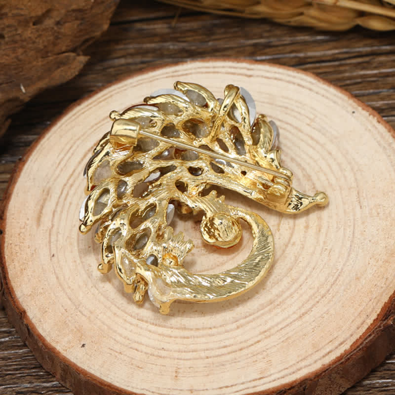 Spilla a forma di riccio con strass multicolor