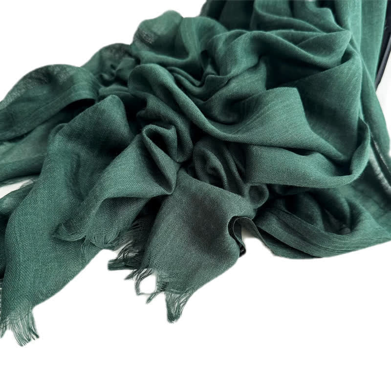 Sciarpa sottile in cotone e lino tinta unita in voile estivo