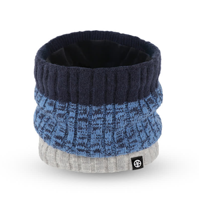 Set di 3 guanti scaldacollo e cappello abbinati con colori sfumati unisex
