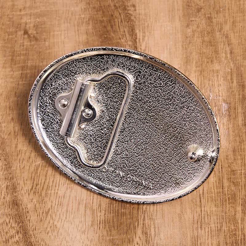 Cintura in pelle con fibbia per equitazione fai da te in oro e argento, stile cowgirl