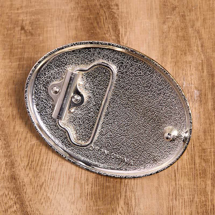 Cintura in pelle con fibbia per equitazione fai da te in oro e argento, stile cowgirl