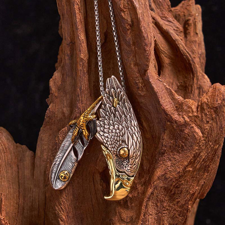 Set di anelli con fibbia per cintura con coltello nascosto e ciondolo a forma di aquila calva fai da te