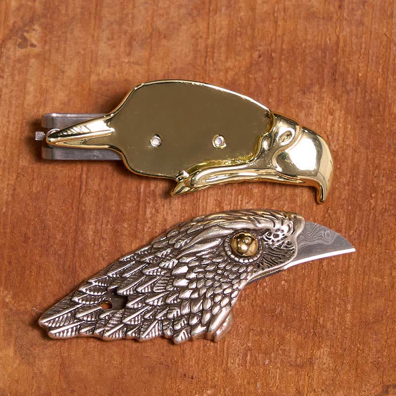 Fibbia per cintura fai da te con coltello nascosto Eagle, accendino, set di ciondoli nascosti Eagle