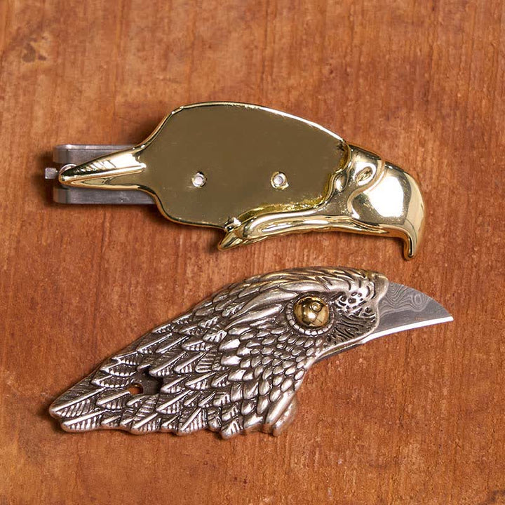 Fibbia per cintura fai da te con coltello nascosto Eagle, accendino, set di ciondoli nascosti Eagle