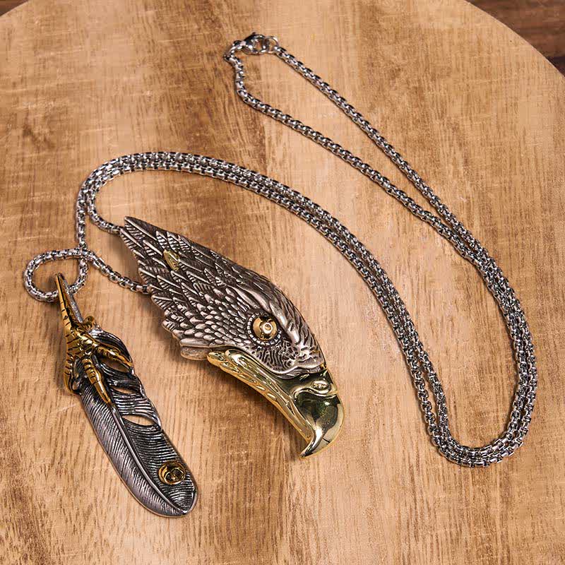 Fibbia per cintura fai da te con coltello nascosto Eagle, accendino, set di ciondoli nascosti Eagle