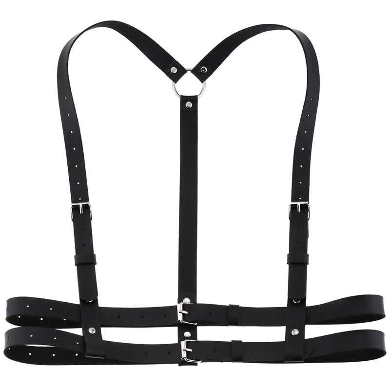 Cintura da corsetto con cinturino punk Cintura a catena in pelle da donna