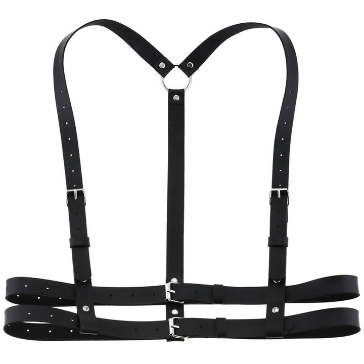 Cintura da corsetto con cinturino punk Cintura a catena in pelle da donna