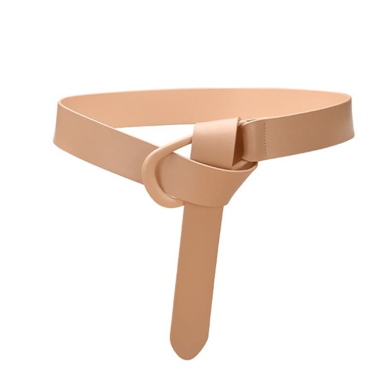 Cintura semplice larga per donna Cintura con nodo in pelle