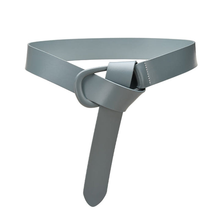 Cintura semplice larga per donna Cintura con nodo in pelle