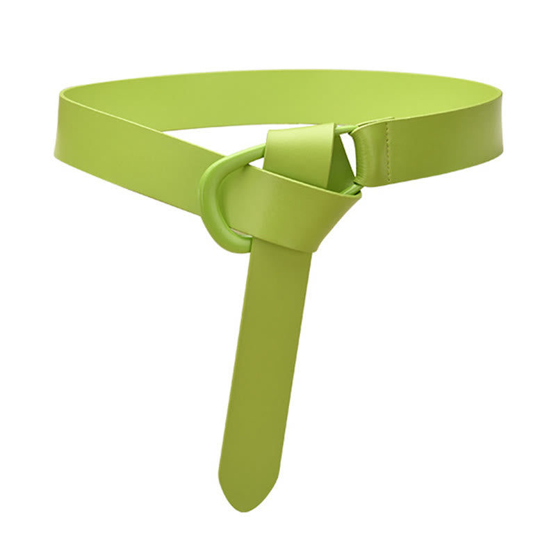 Cintura semplice larga per donna Cintura con nodo in pelle