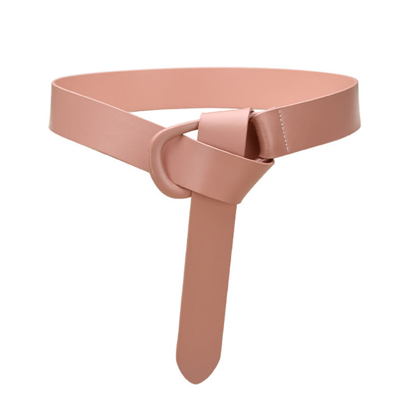 Cintura semplice larga per donna Cintura con nodo in pelle