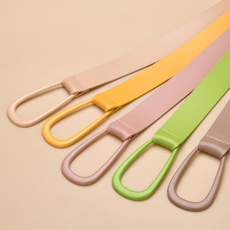 Cintura semplice larga per donna Cintura con nodo in pelle