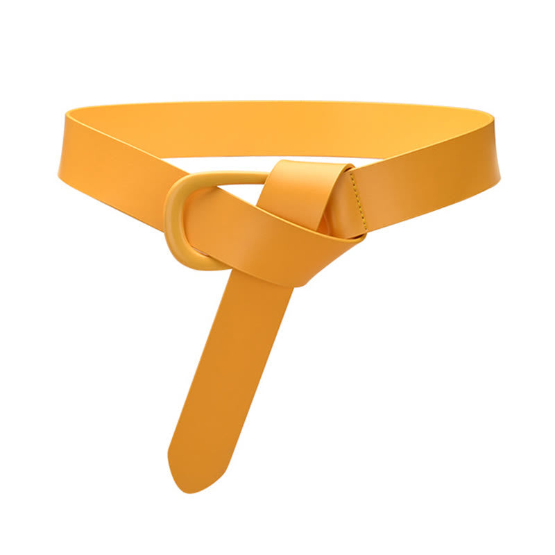 Cintura semplice larga per donna Cintura con nodo in pelle