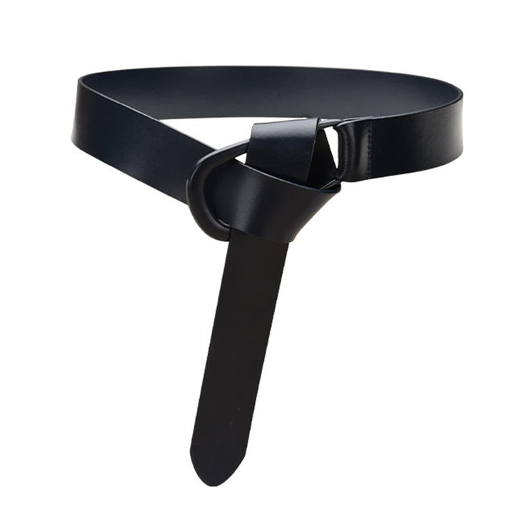 Cintura semplice larga per donna Cintura con nodo in pelle