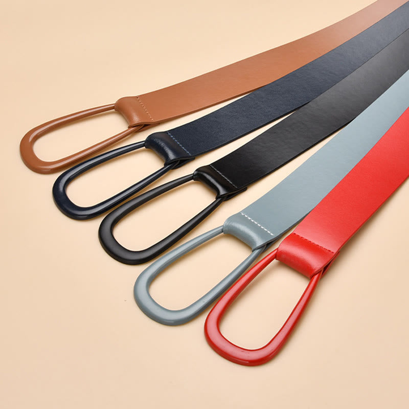 Cintura semplice larga per donna Cintura con nodo in pelle