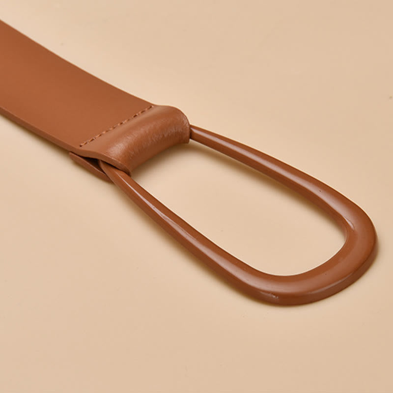 Cintura semplice larga per donna Cintura con nodo in pelle