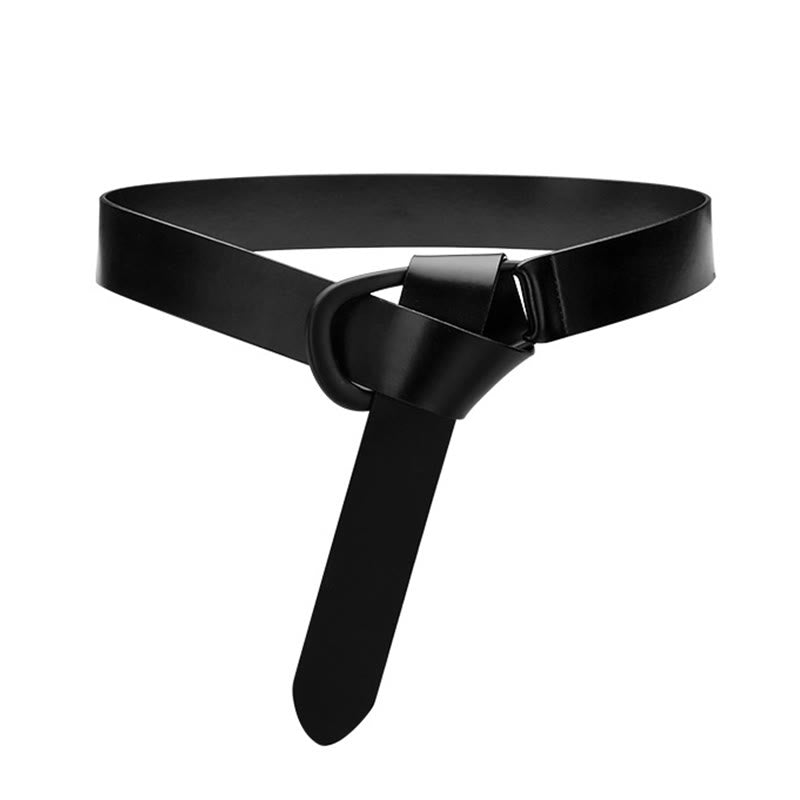 Cintura semplice larga per donna Cintura con nodo in pelle