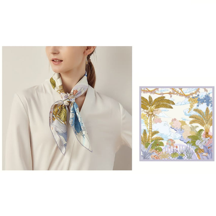Sciarpa sottile in seta primaverile "Garden In The Air" da donna