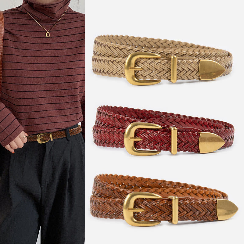 Cintura intrecciata in pelle vegana Cintura da donna