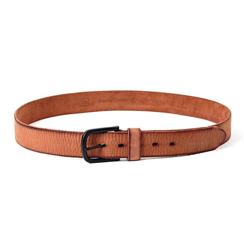 Cintura da uomo in pelle lucida opaca in stile minimalista