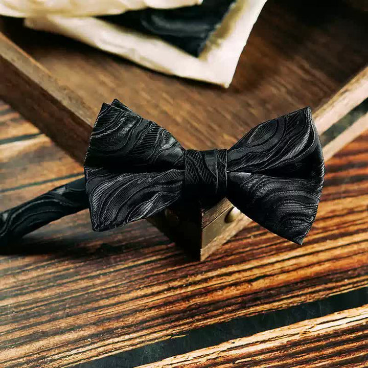 2 pezzi Papillon con motivo a vite tridimensionale da uomo