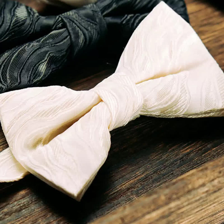 2 pezzi Papillon con motivo a vite tridimensionale da uomo