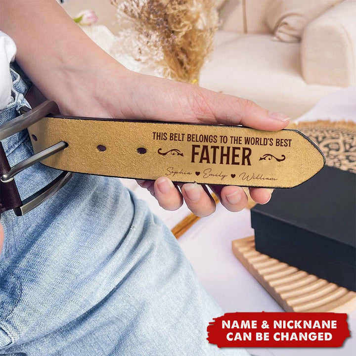 Cintura in pelle personalizzata con nomi incisi, regalo caldo