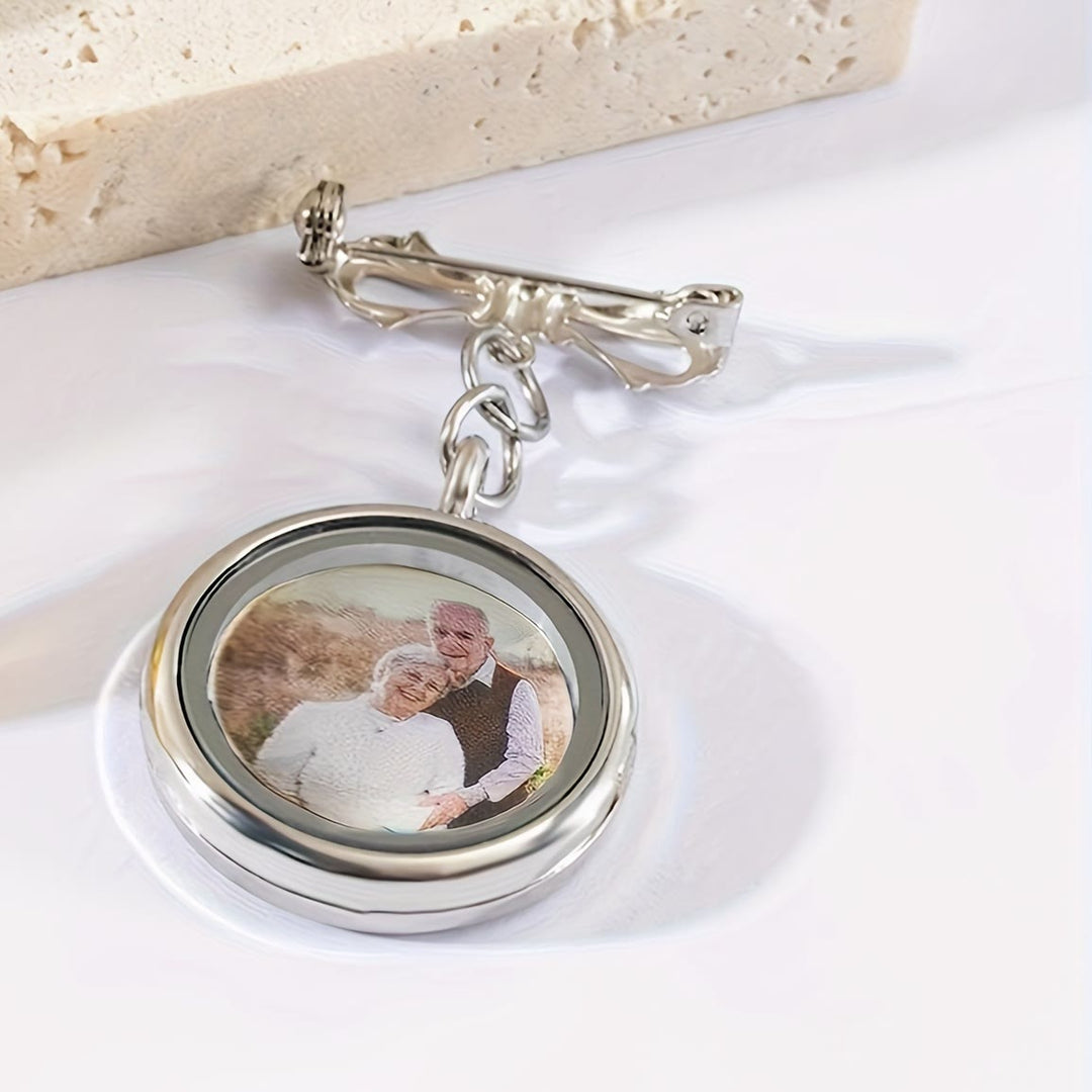 Personalizza la tua spilla con fiocco fotografico, spilla commemorativa in metallo