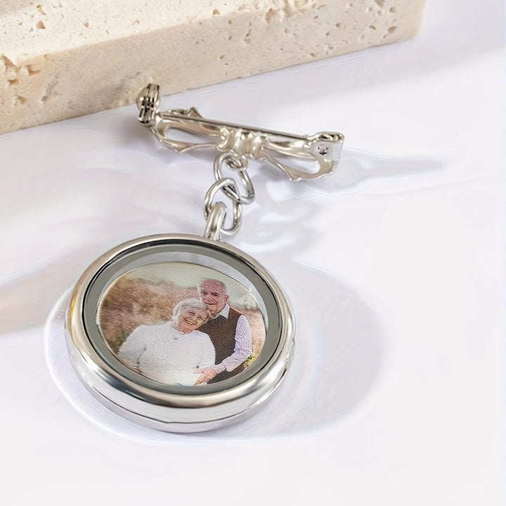 Personalizza la tua spilla con fiocco fotografico, spilla commemorativa in metallo