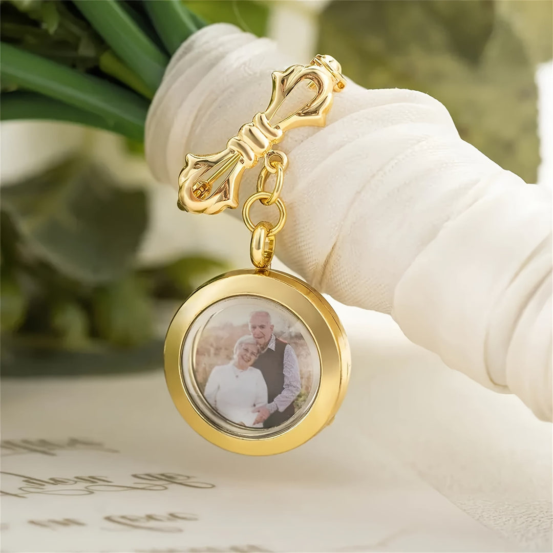 Personalizza la tua spilla con fiocco fotografico, spilla commemorativa in metallo
