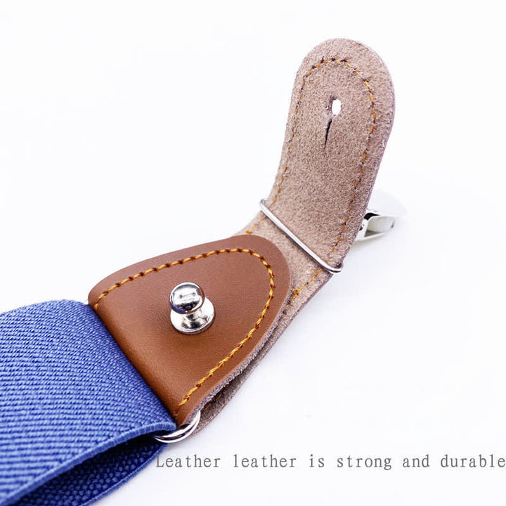 Set di 8 bretelle regolabili con fibbia combinabile in tinta unita