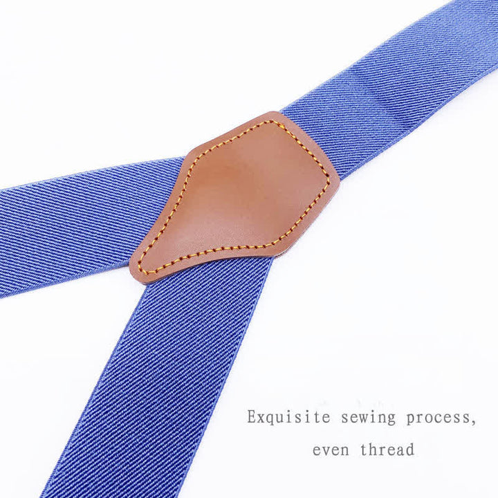 Set di 8 bretelle regolabili con fibbia combinabile in tinta unita