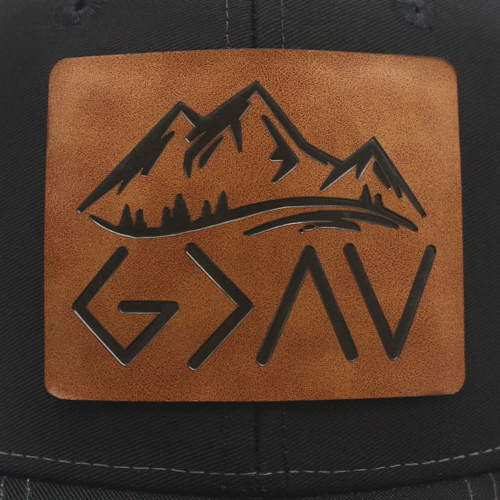 Cappello da camionista regolabile "Dio è più grande degli alti e bassi"